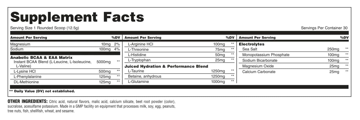 Universal Nutrition Animal Juiced Aminos Amino Acids
