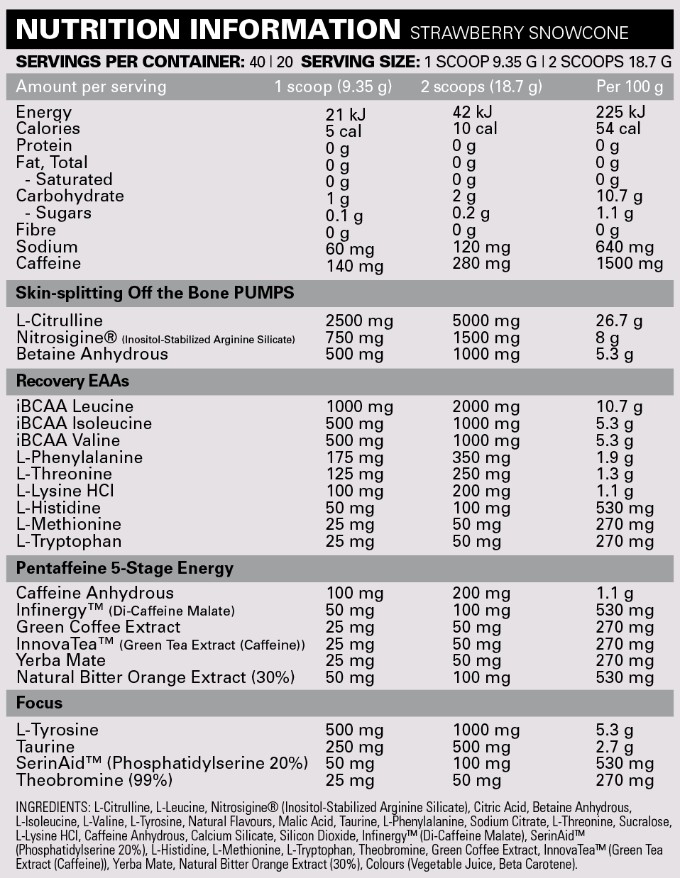 EHP Labs PRIDE Pre-Workout Pre-Workout