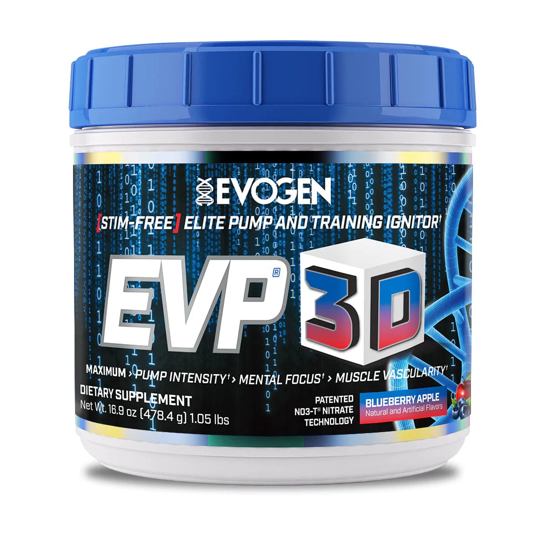 Evogen EVP-3D Non-Stim Pre-Workout 40/20 servings / Blueberry Apple Muscle Pump Formula