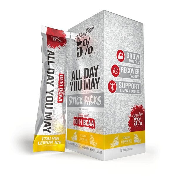 5% Nutrition All Day You May - Stick Packs 10 x 17g / Lemon Ice Amino Acids