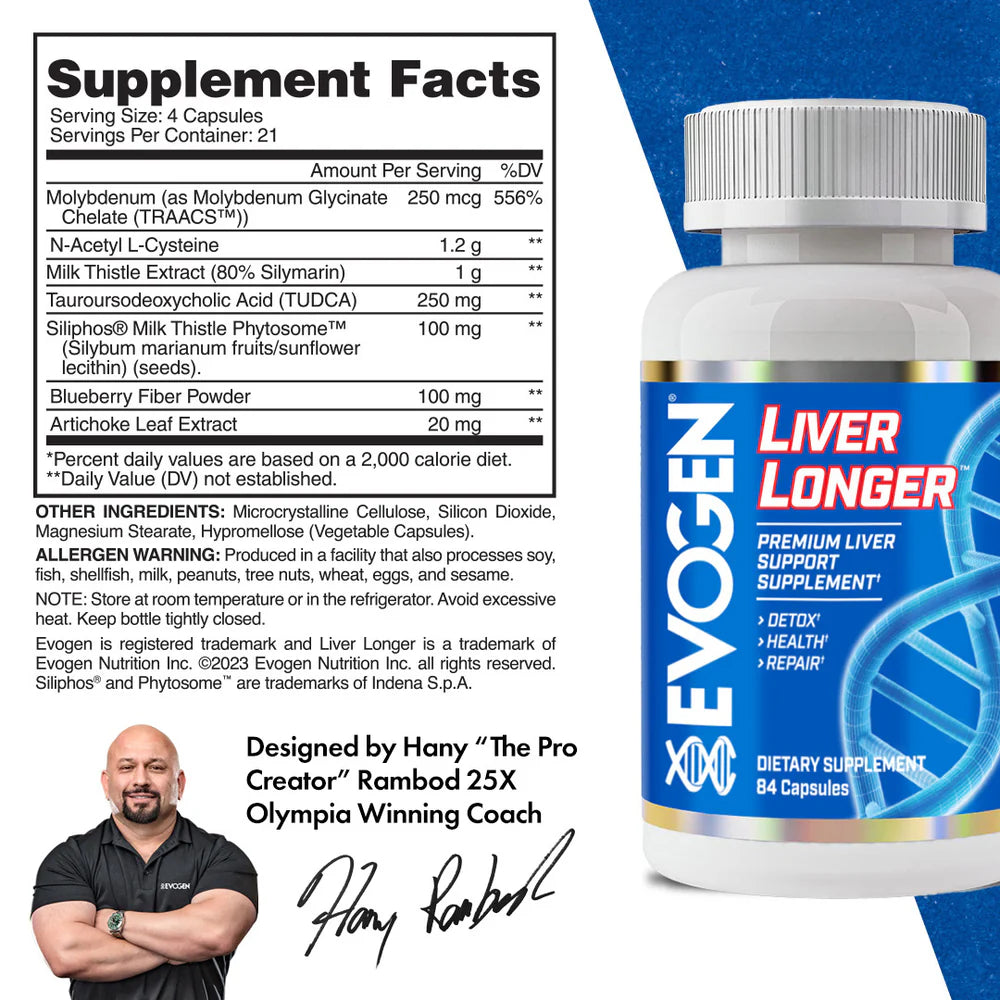 Evogen Liver Longer - 84 Capsules