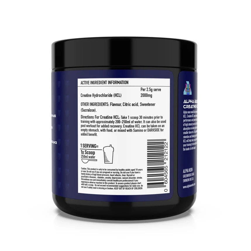 Alpha Neon Creatine HCL 225g / Blue Slush Creatine Powder