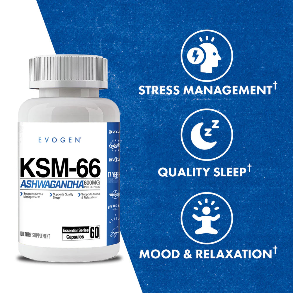 Evogen KSM-66 Ashwagandha - 60 Capsules