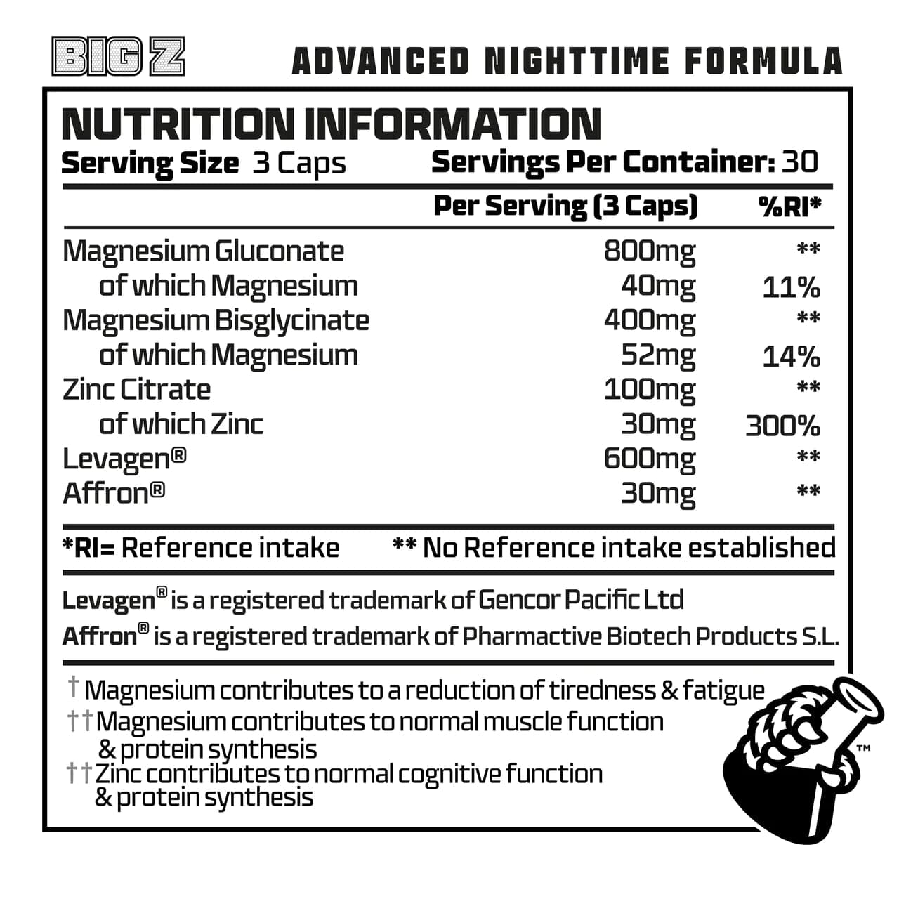 Beast Pharm Big Z 90 Capsules Advanced Nighttime Formula