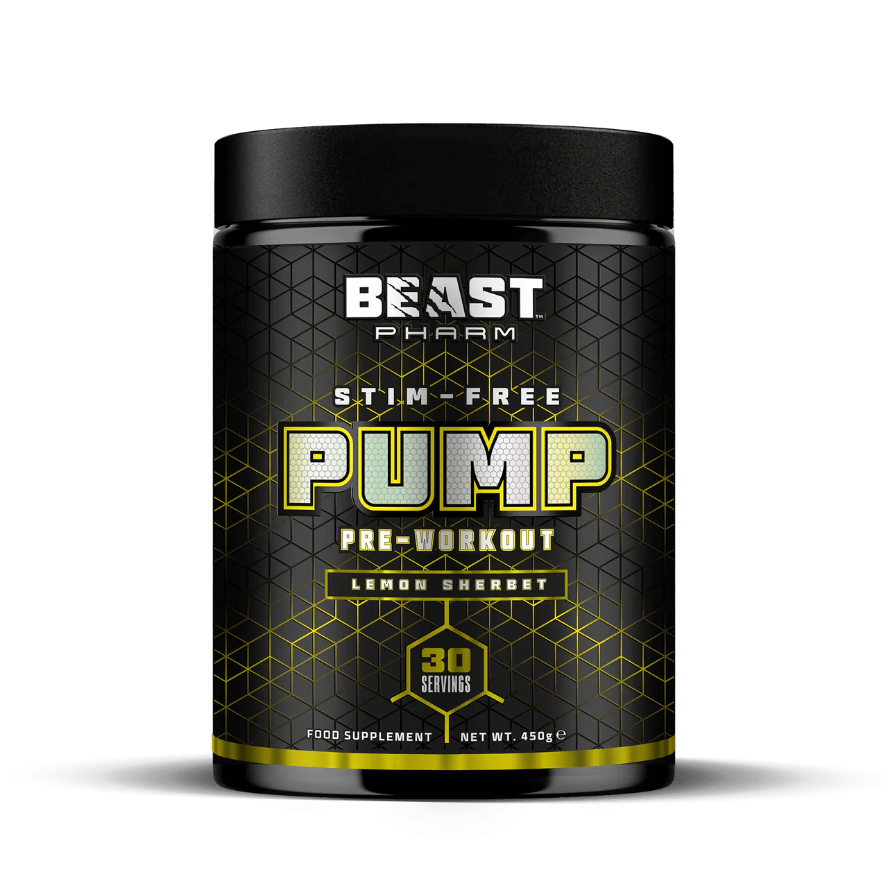 Beast Pharm Pump 30 Servings / Lemon Sherbert Stim Free Pre-Workout