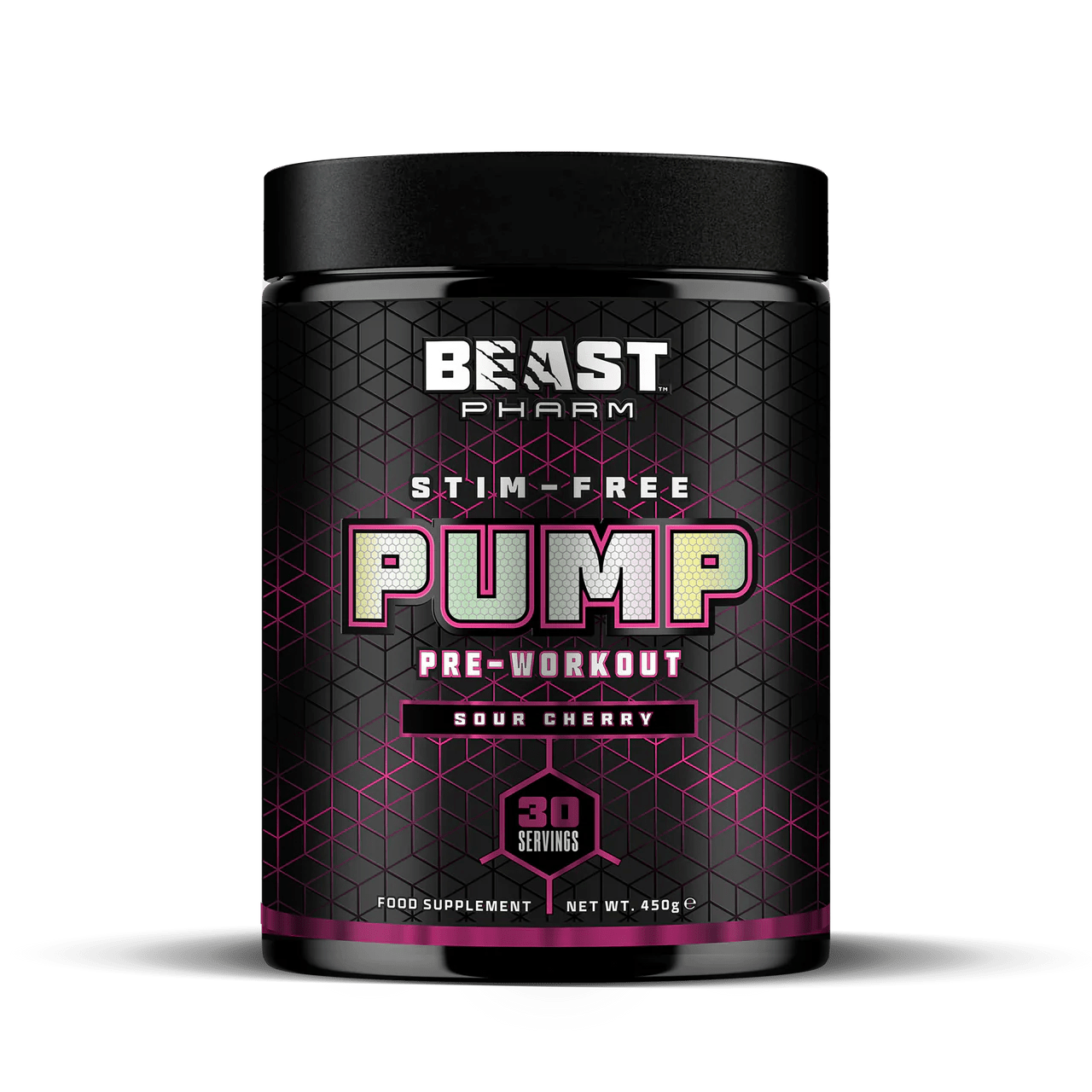 Beast Pharm Pump 30 Servings / Sour Cherry Stim Free Pre-Workout