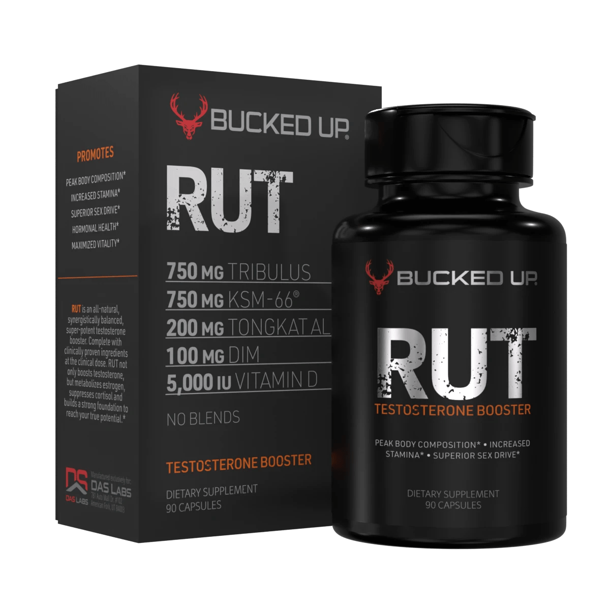 BUCKED UP RUT Testosterone Booster 90 Capsules Women's Health Formula