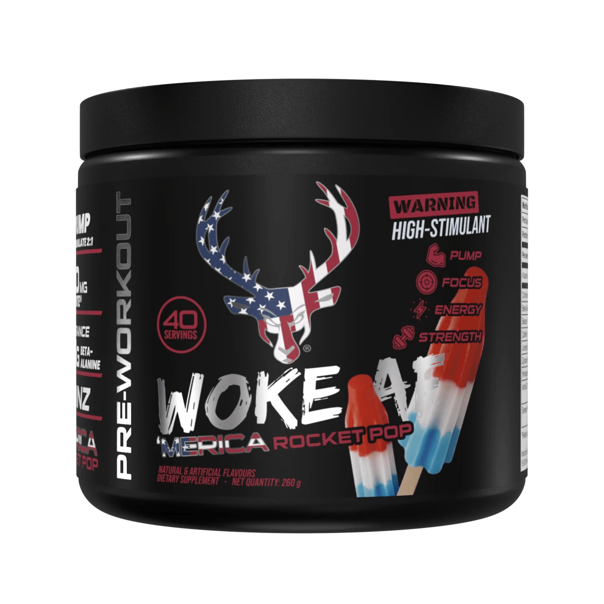 BUCKED UP Woke AF - High Stimulant Pre-Workout High Stimulant Pre-Workout