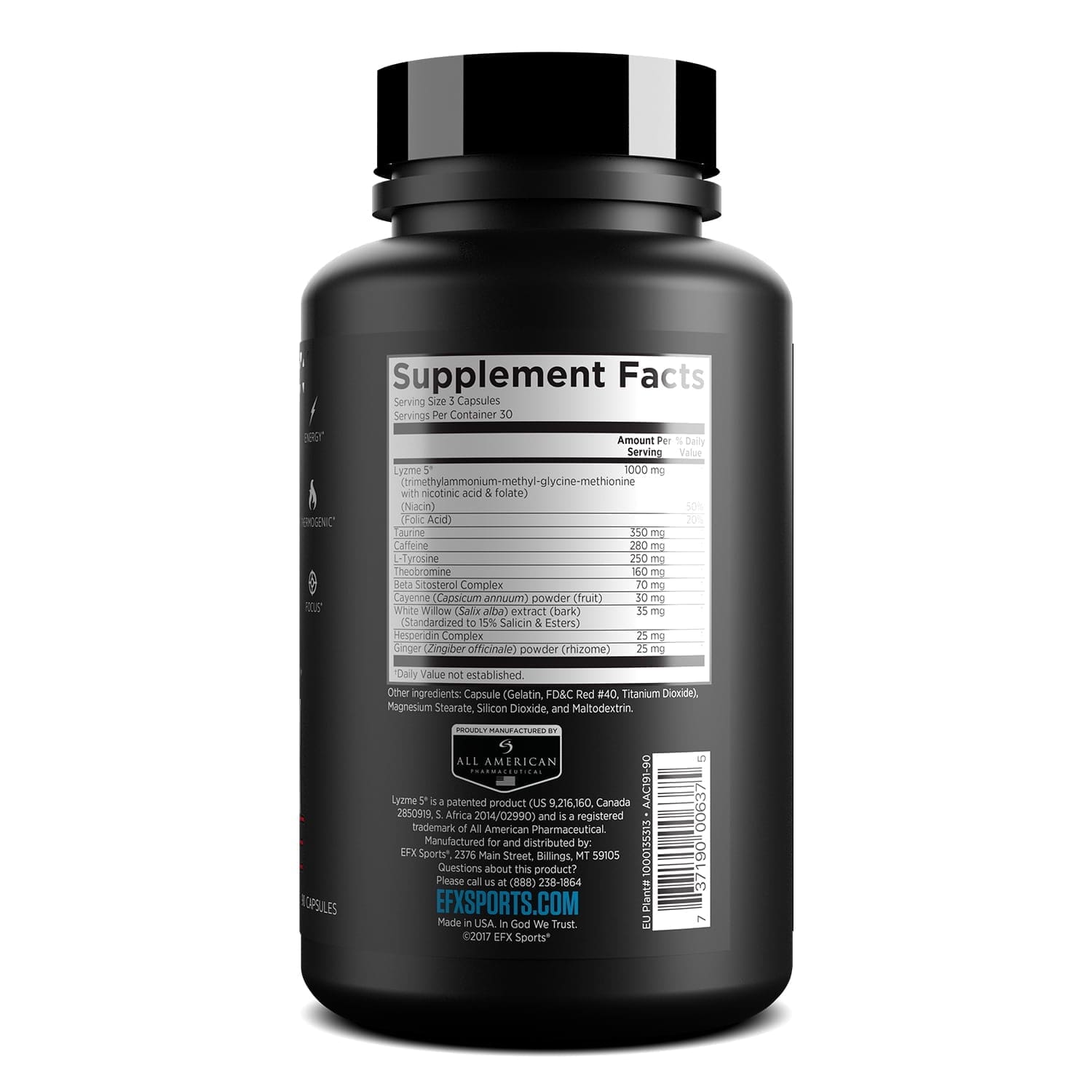 EFX Sports Lean Fix Xtreme 90 Capsules Weight management formula