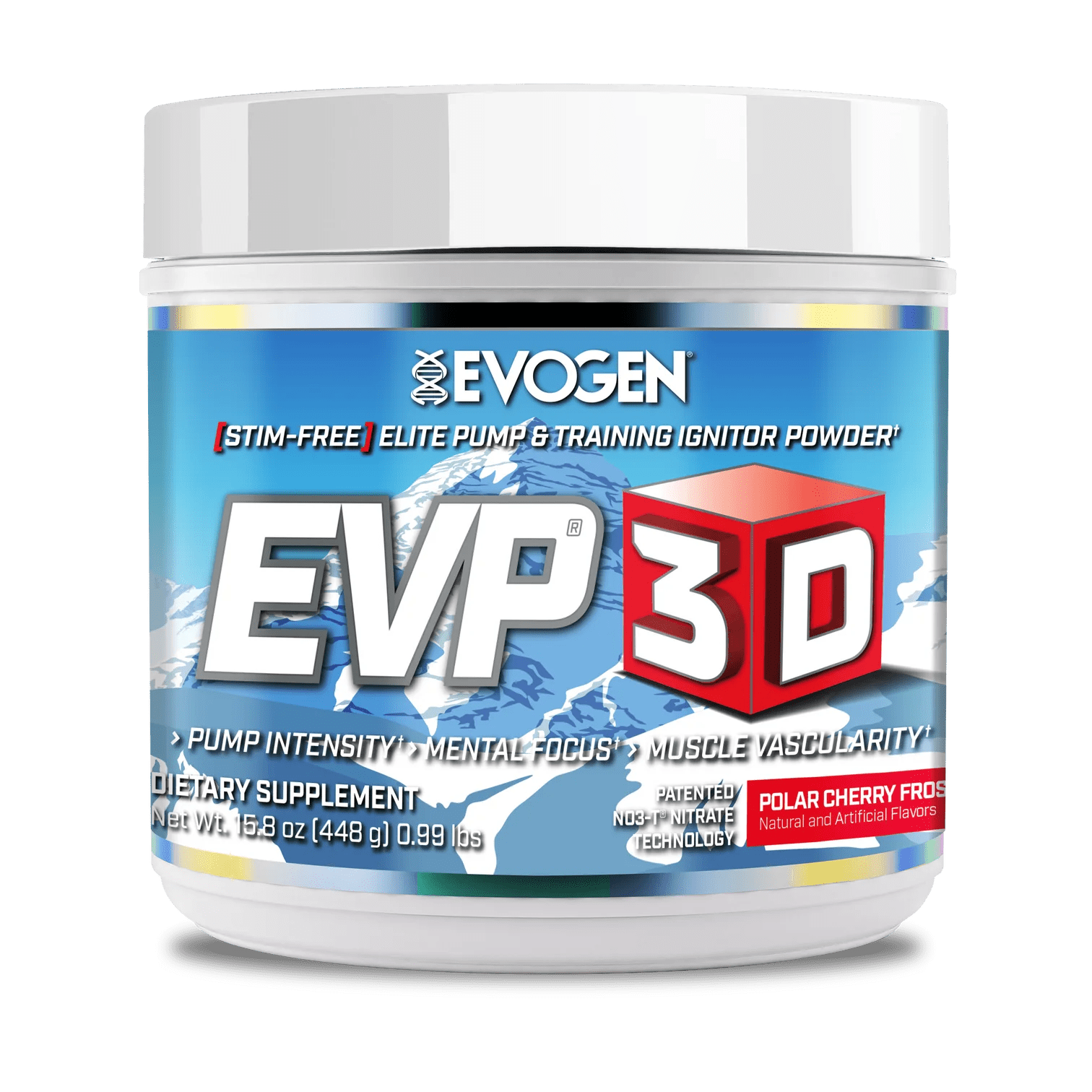 Evogen EVP-3D Non-Stim Pre-Workout 40/20 servings / Polar Cherry Frost Muscle Pump Formula