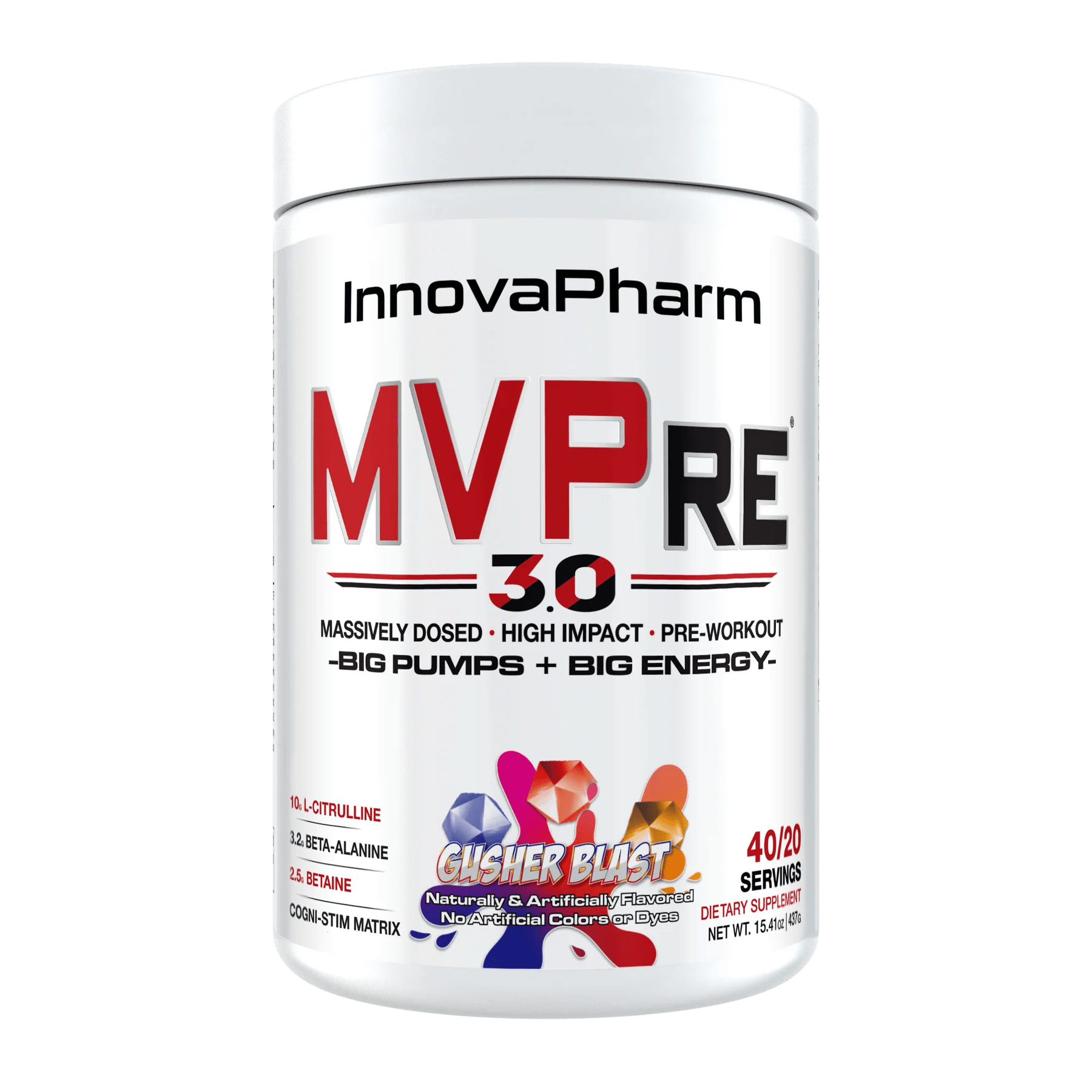 InnovaPharm MVPre 3.0 437g (40/20 Servings) / Gusher Blast Pre-Workout