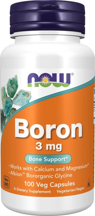 Now Foods Boron 3mg 100 Veg Capsules Essential Trace Mineral