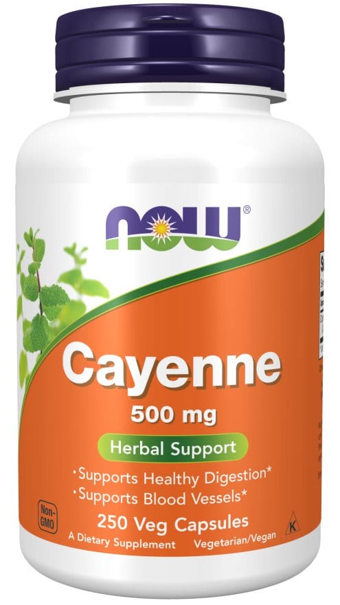 Now Foods Cayenne 500mg 250 Veg Capsules Cayenne pepper