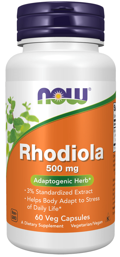 NOW Foods Rhodiola 500mg 60 Veg Capsules Adaptogenic Herb