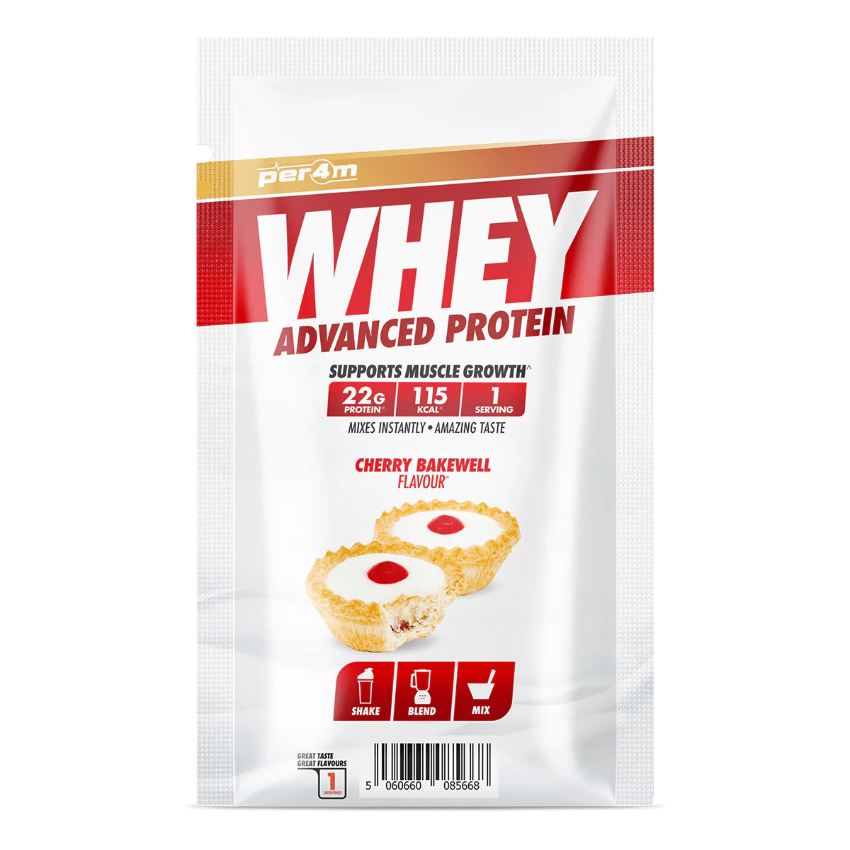 Per4m Advanced Whey Protein Sachet 30 grams / Cherry Bakewell Whey Protein Sachet