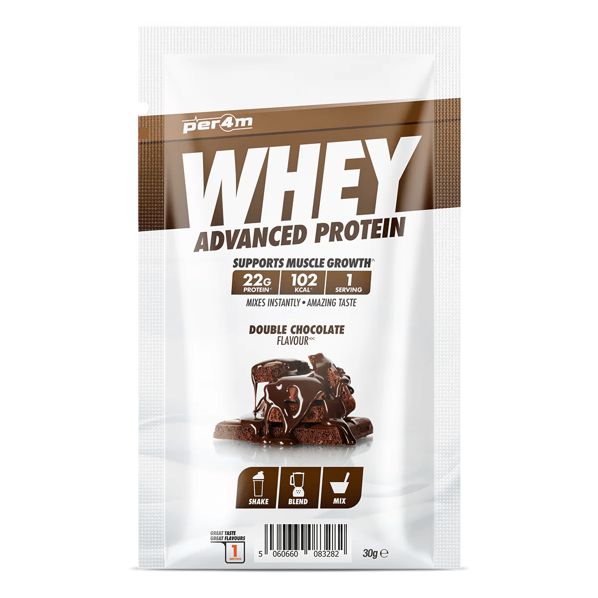 Per4m Advanced Whey Protein Sachet 30 grams / Double Chocolate Whey Protein Sachet