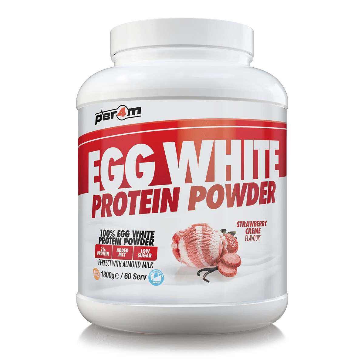 Per4m Egg White Protein 1.8kg 1.8kg / Strawberry Creme Egg White Protein