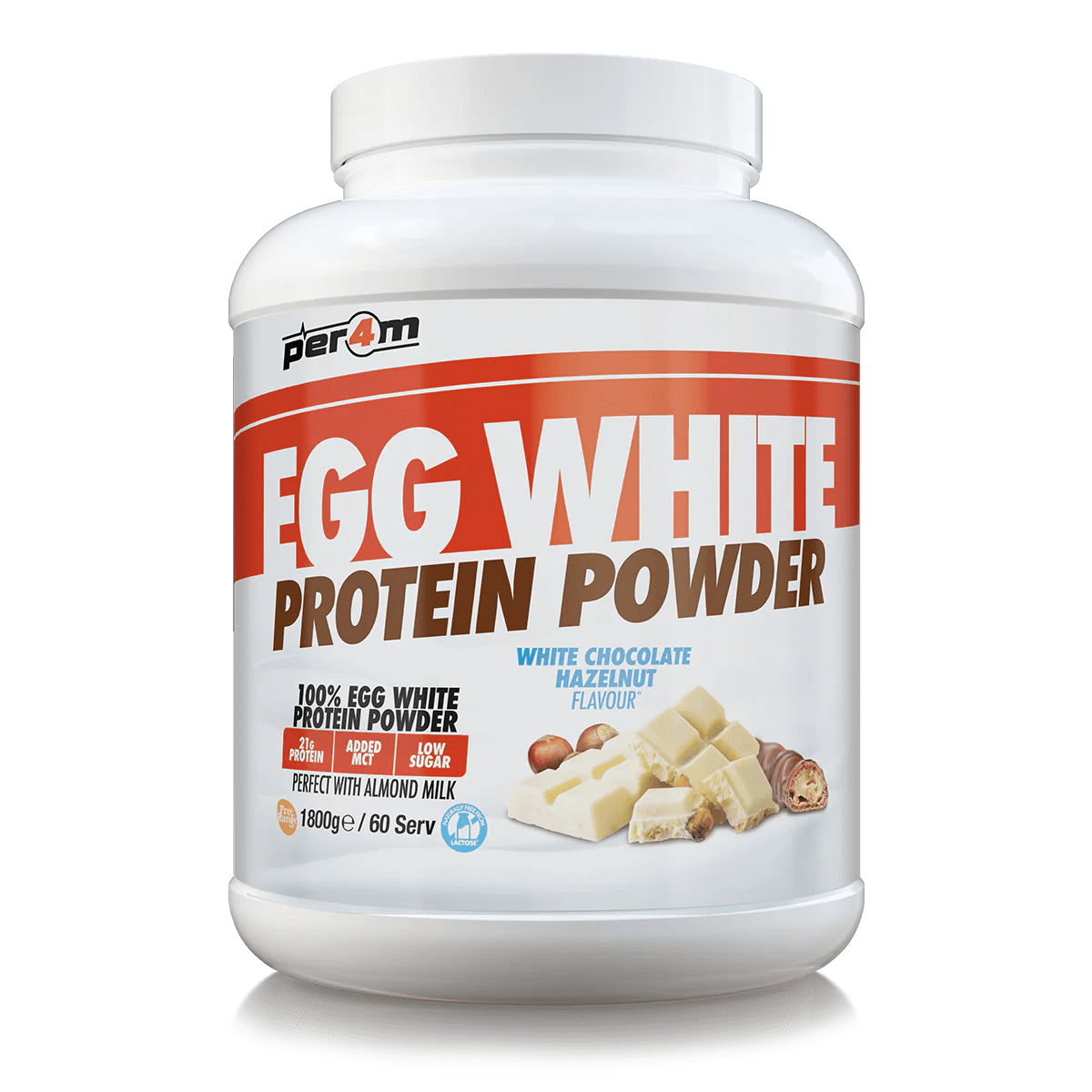 Per4m Egg White Protein 1.8kg 1.8kg / White Chocolate Hazelnut Egg White Protein