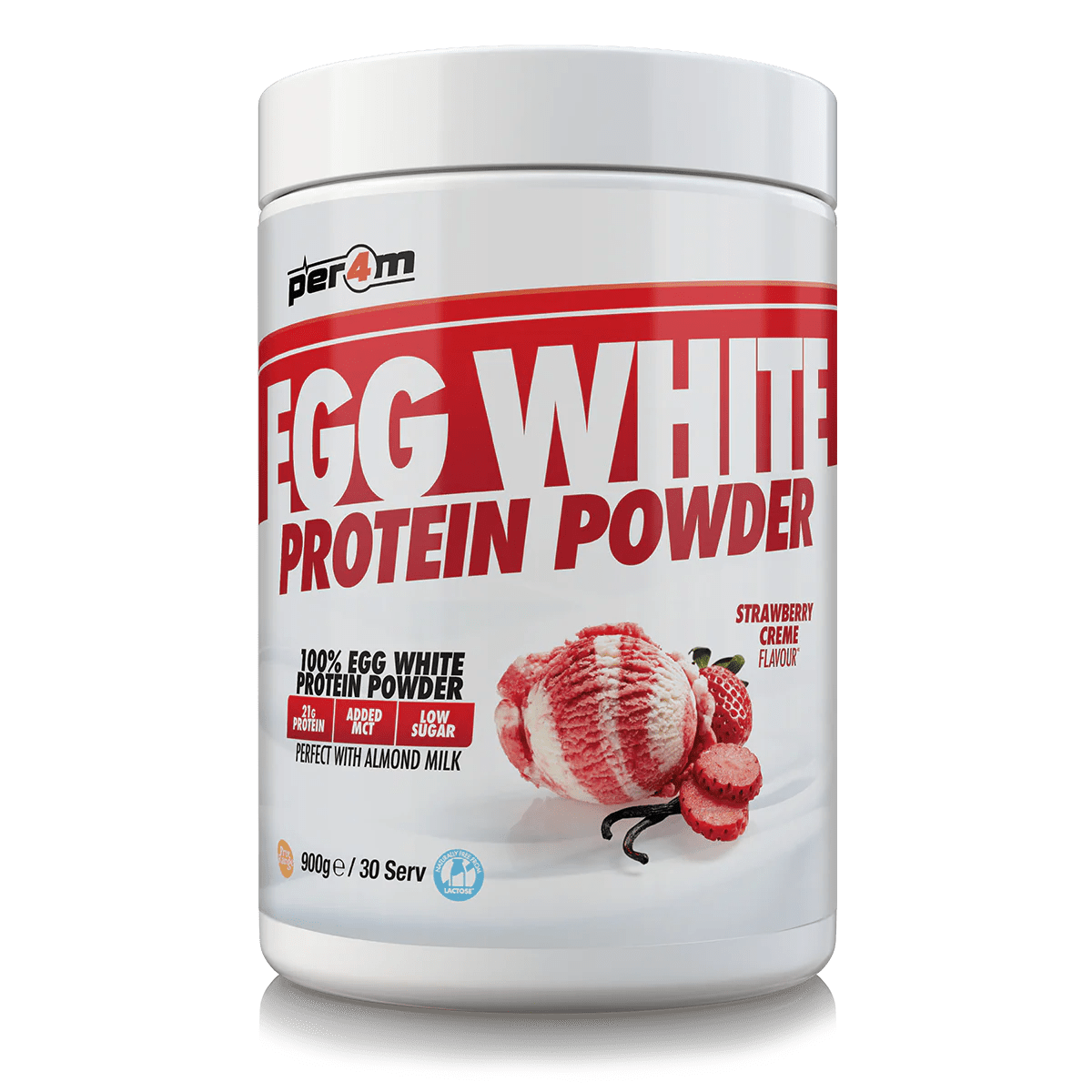 Per4m Egg White Protein 900g 900g / Strawberry Creme Egg White Protein