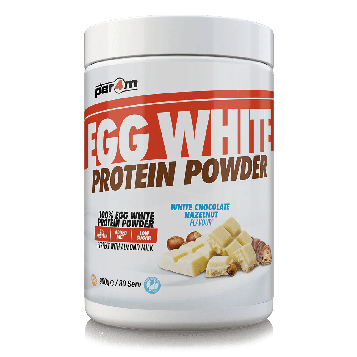 Per4m Egg White Protein 900g 900g / White Chocolate Hazelnut Egg White Protein