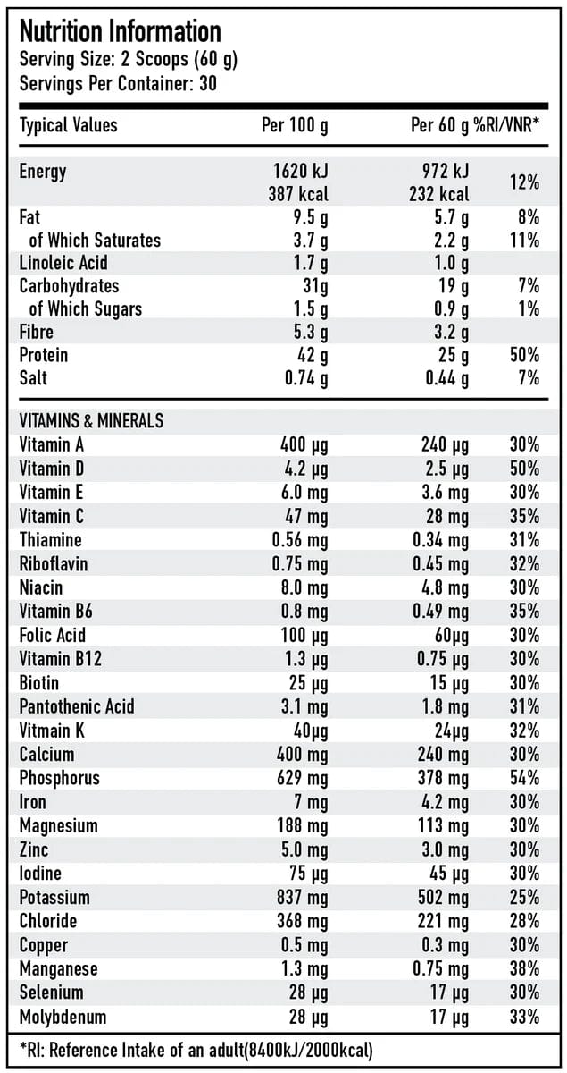 Per4m Meal Replacement 1.8kg Whole Foods Meal Replacement