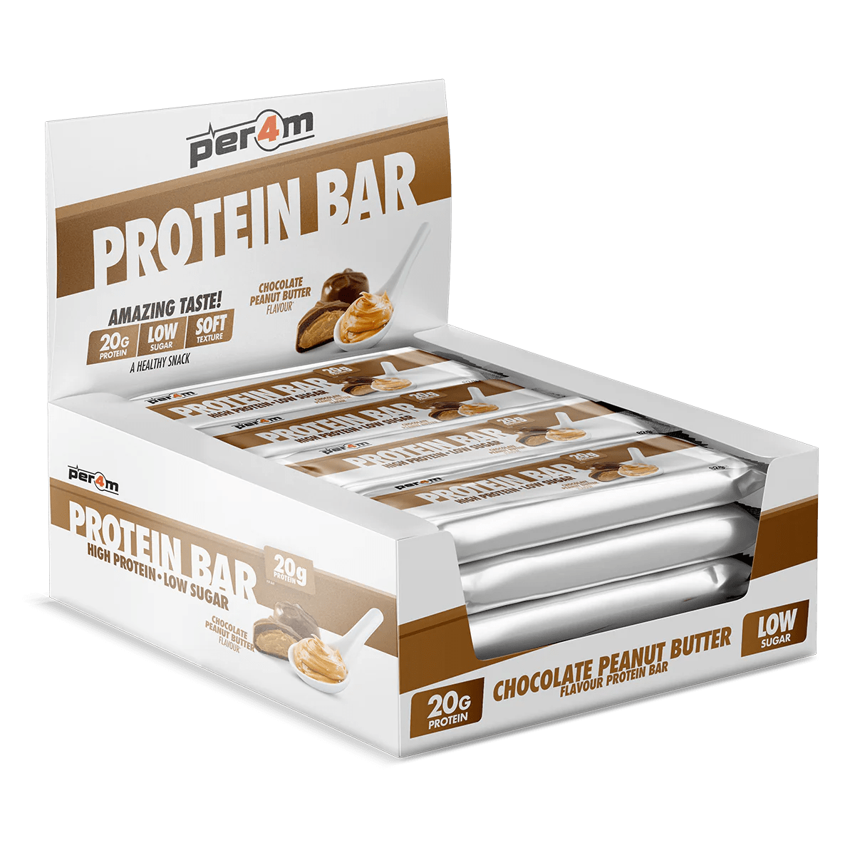 Per4m Per4m Protein Bars 12x62g 12x62g / Chocolate Peanut Butter Protein Bars