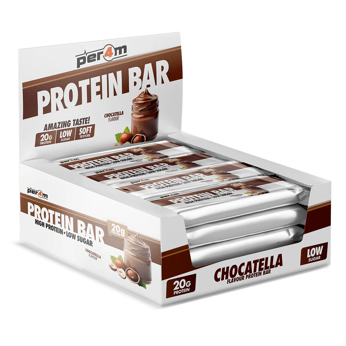 Per4m Per4m Protein Bars 12x62g 12x62g / Chocotella Protein Bars