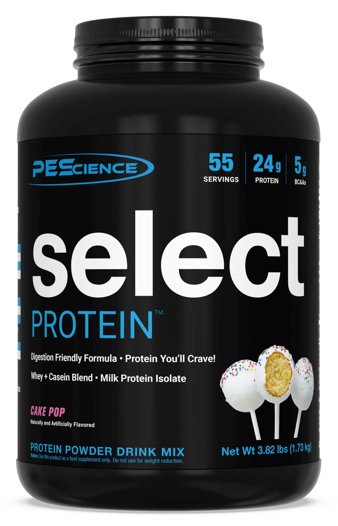 PEScience Select Protein 1710 - 1840 grams 5 Servings / Amazing Cake Pop Protein Powder