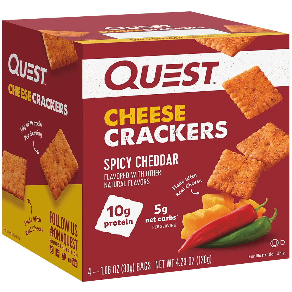 Quest Nutrition Cheese Crackers 4x30g 4x30g / Spicy Cheddar Protein Crackers