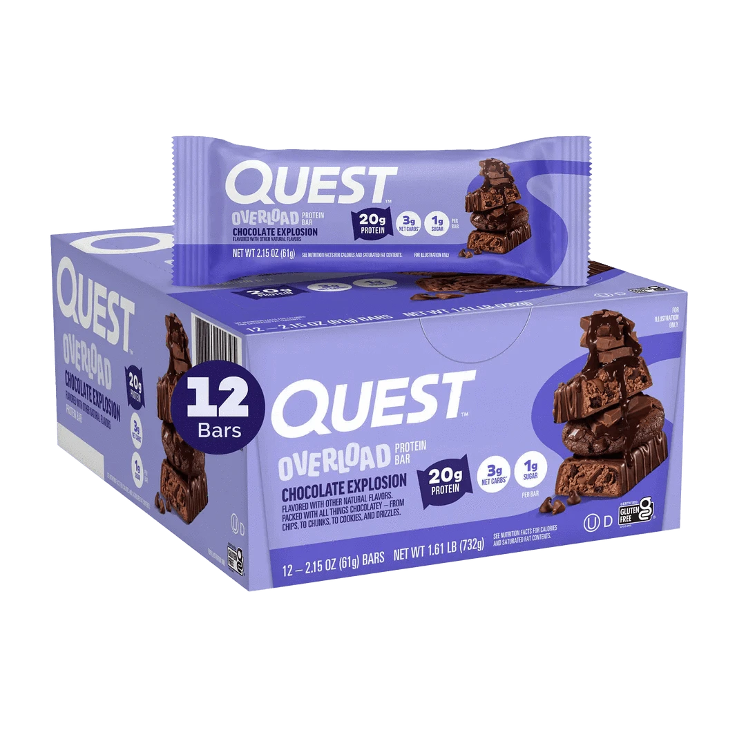 Quest Nutrition Overload Protein Bar 12x60g 12x60g / Chocolate Explosion Protein Bars