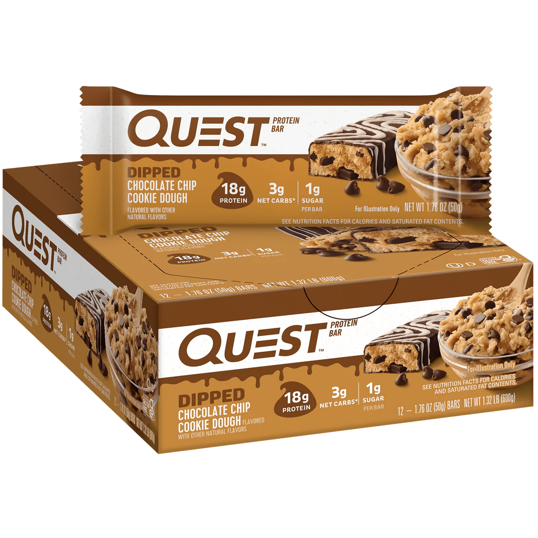 Quest Nutrition Quest Nutrition Protein Bar 12x60g 12 x 60g / Dipped Chocolate Chip Cookie Dough Protein Bars