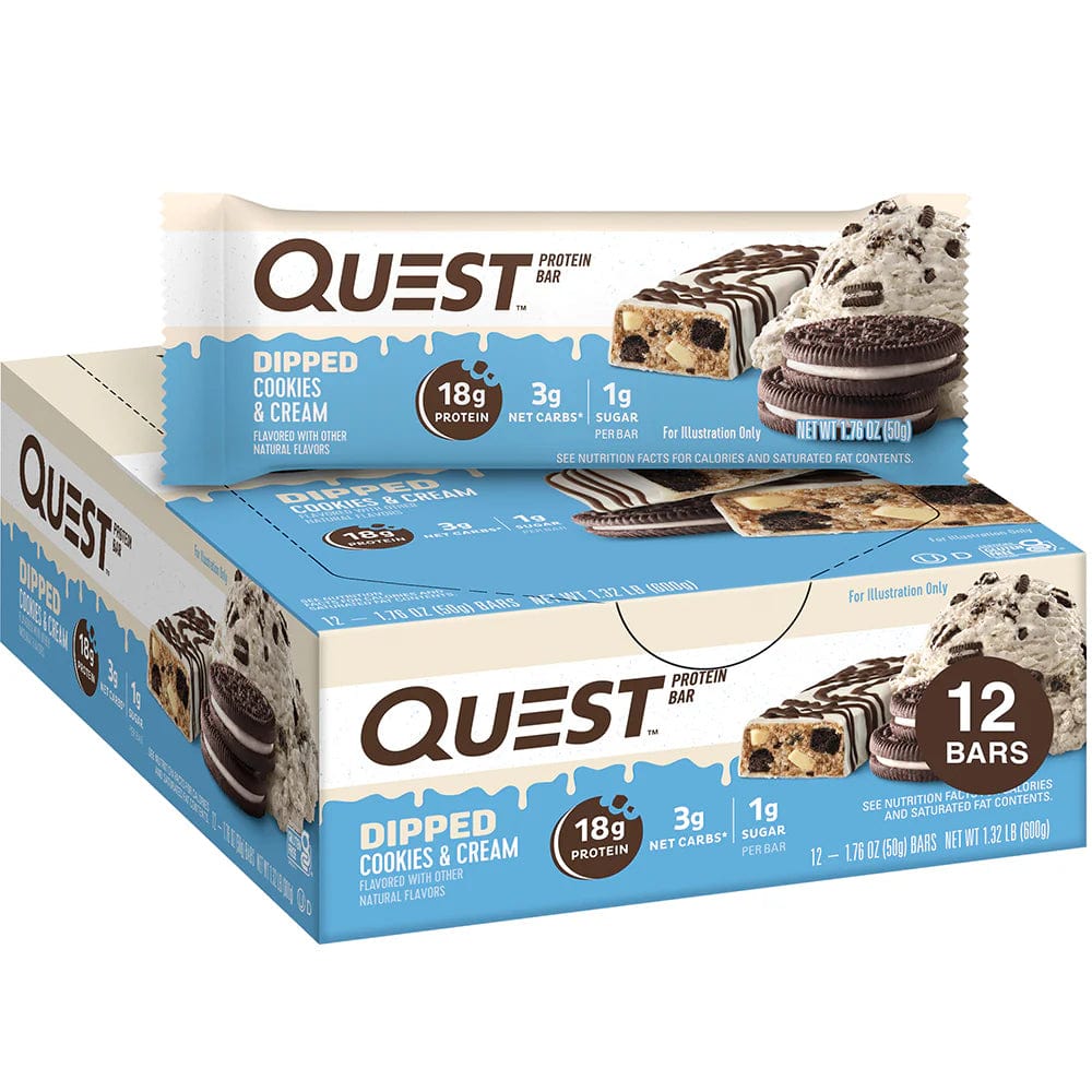 Quest Nutrition Quest Nutrition Protein Bar 12x60g 12 x 60g / Dipped Cookies & Cream Protein Bars