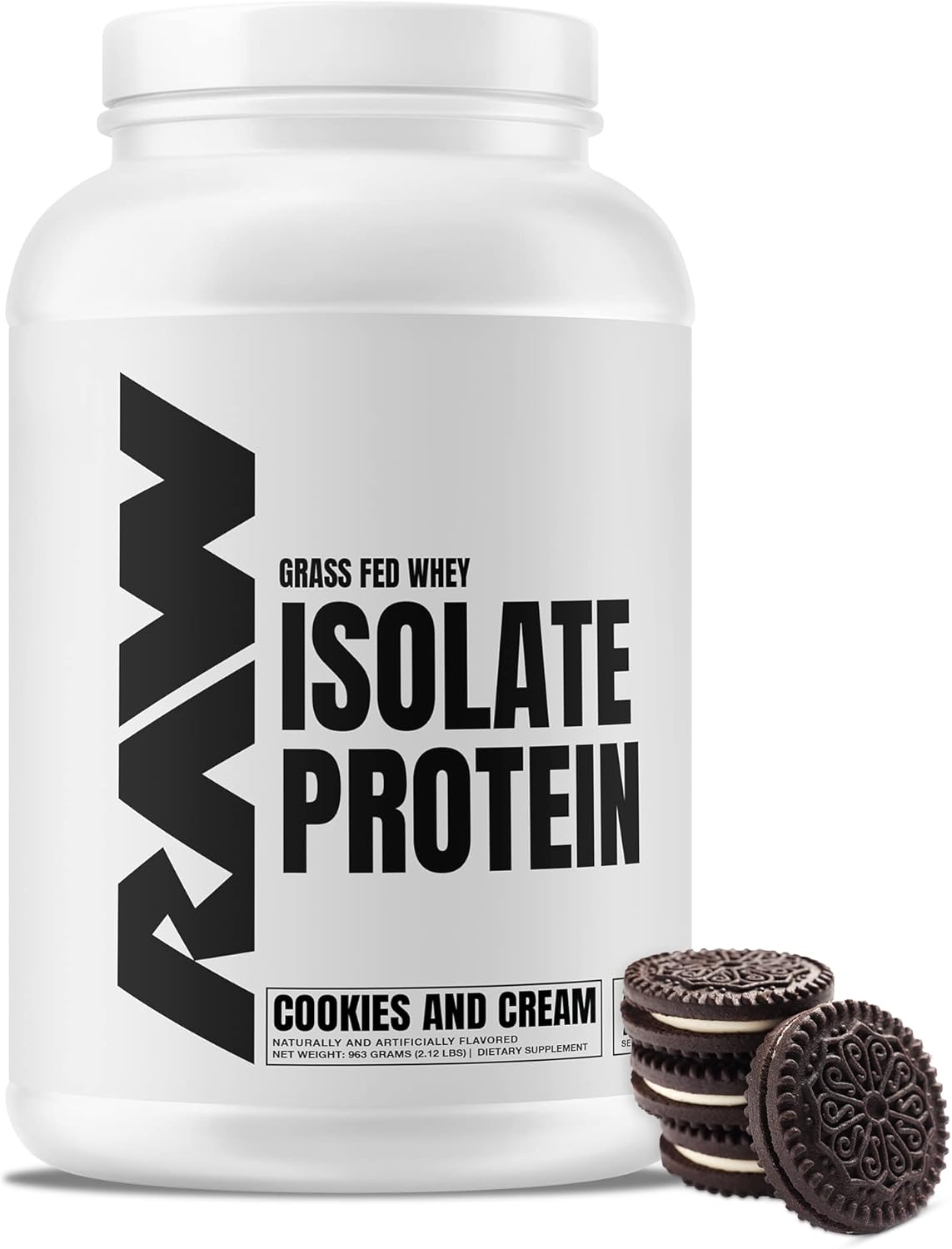 RAW Nutrition Isolate Protein 857 - 900 grams / Cookies and Cream Protein Isolate