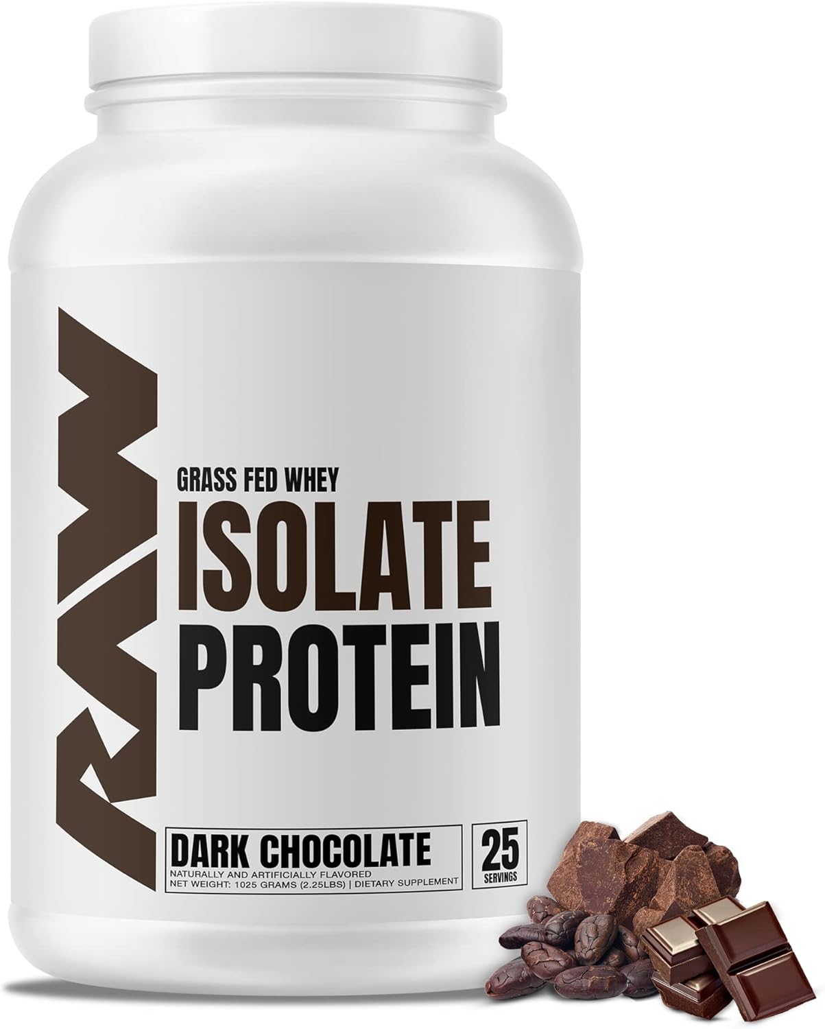 RAW Nutrition Isolate Protein 857 - 900 grams / Dark Chocolate Protein Isolate