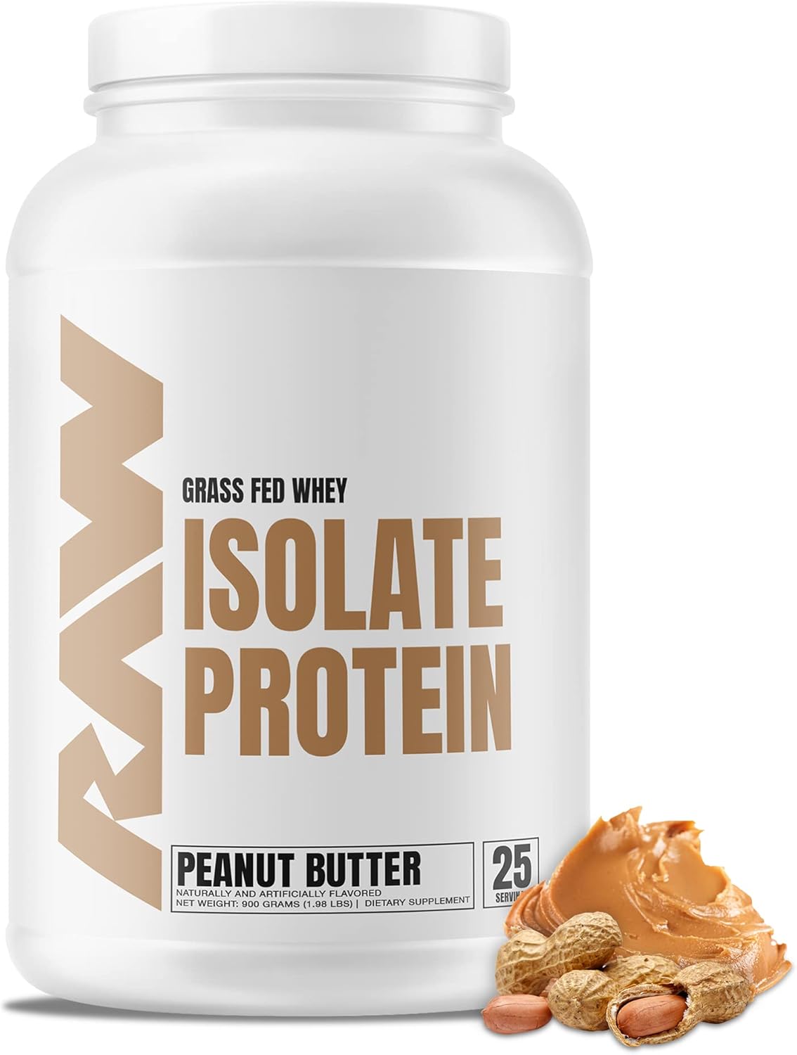 RAW Nutrition Isolate Protein 857 - 900 grams / Peanut Butter Protein Isolate