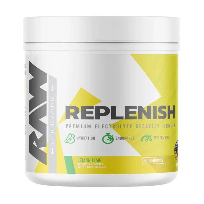 RAW Nutrition Replenish 60 Servings (780 - 810 grams) / Lemon Lime Premium Hydration Solution