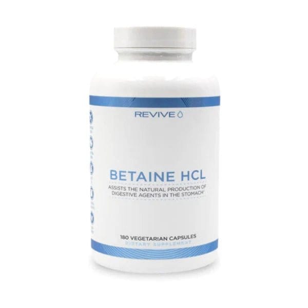 REVIVE MD Betaine HCL 180 Vegetarian Capsules Natural Digestive Aid