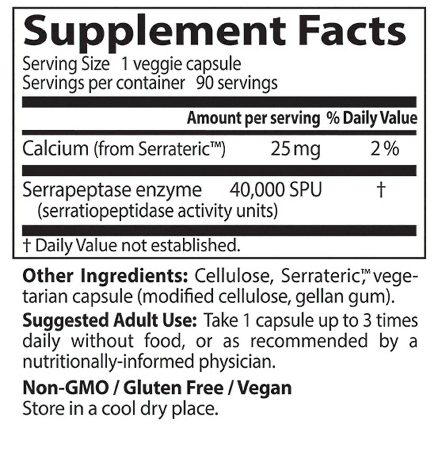 Doctor's BestSerrapeptase 40 000 SPU High PotencyProtein-digesting enzymeRED SUPPS