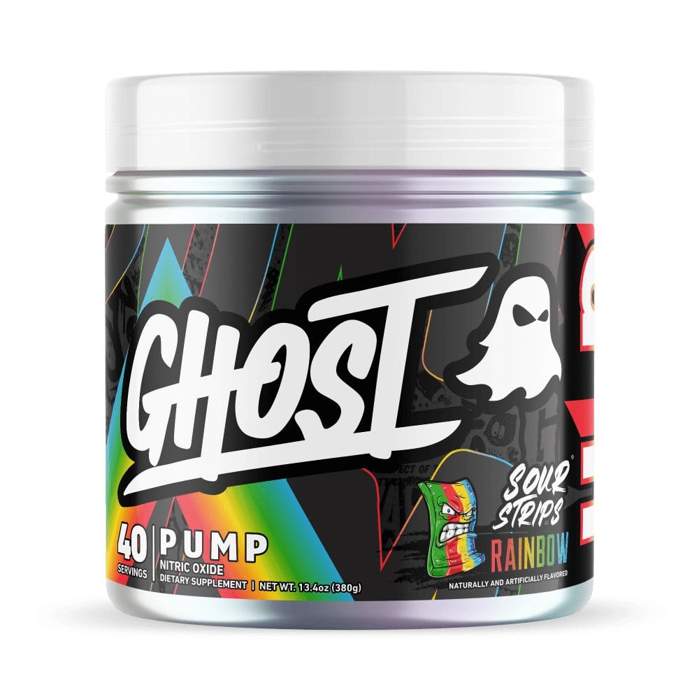 GHOST GHOST® PUMP V2 40 servings / Sour Strips Rainbow Candy Stimulant Free Pre-Workout