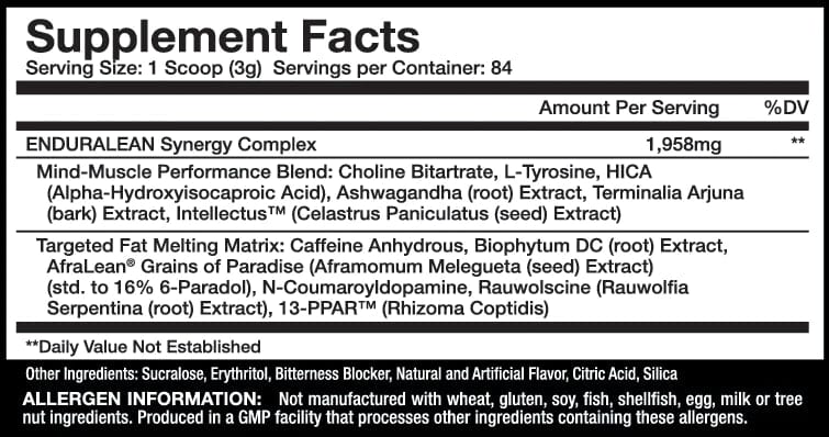 InnovaPharm Enduralean Stim Free 84 servings Stim Free Fat Burner