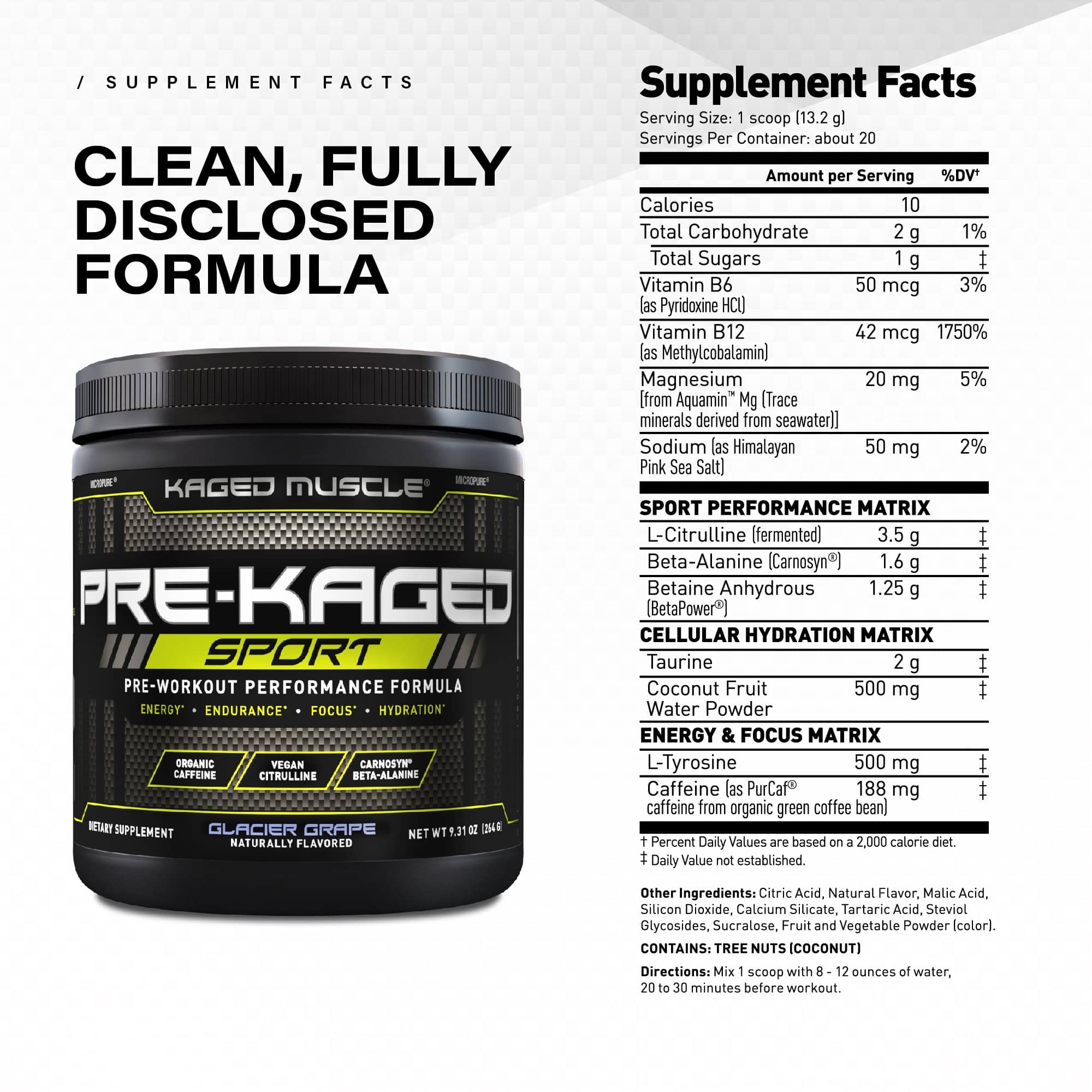 Kaged Muscle PRE-KAGED® Sport Pre-Workout