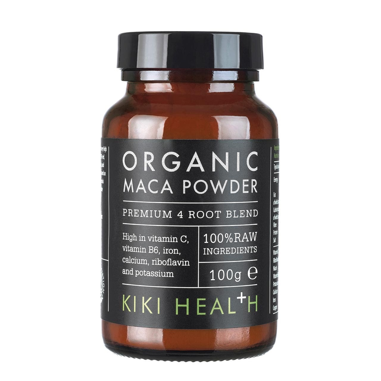 KIKI HEALTH Organic MACA Premium 4 Root Blend Powder 100g Organic MACA