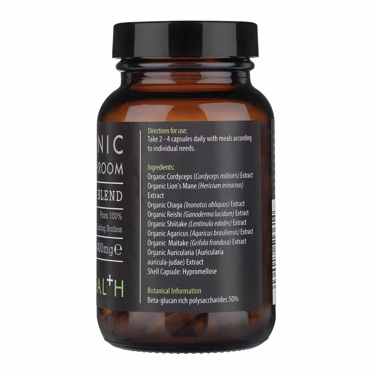 KIKI HEALTH Organic Multi-Mushroom & Extract Blend 60 Vcaps Organic Multi-Mushroom & Extract Blend