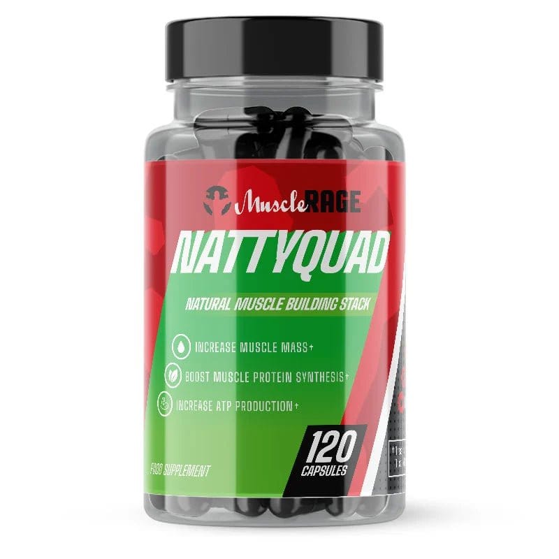 Muscle Rage Nattyquad – Natural Muscle Building Stack 120 Capsule Natural Muscle Building Stack