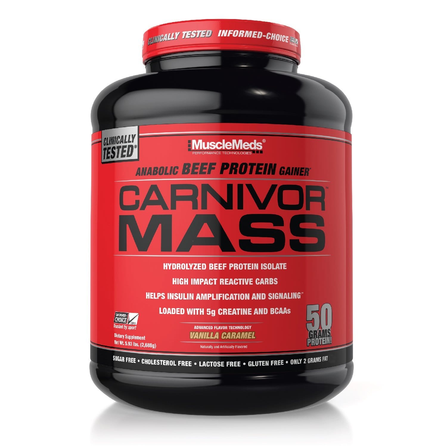 MuscleMeds Carnivor Mass 6 lbs 6 lbs / Vanilla Caramel Gainer