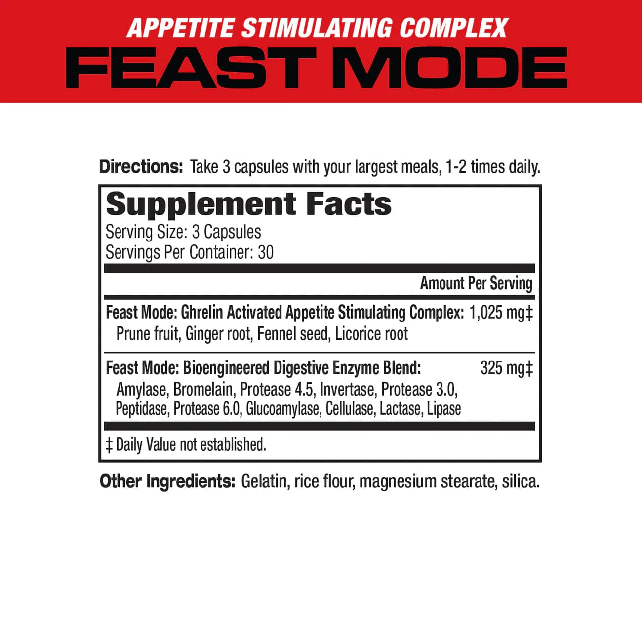 MuscleMeds Feast Mode - Appetite Stimulating Complex 90 Capsules Appetite Stimulating Complex