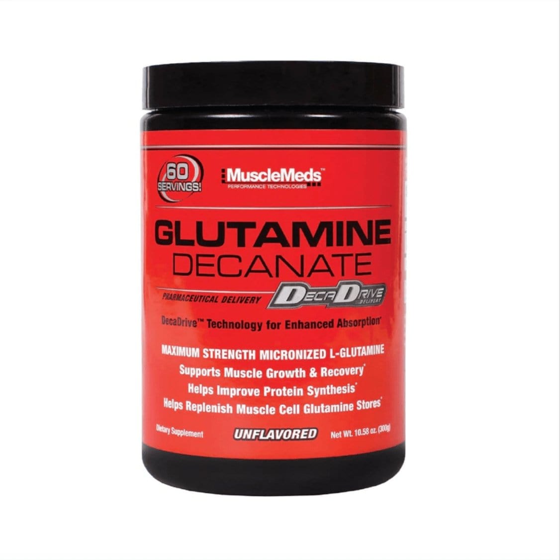 MuscleMeds Glutamine Decanate 60 servings (300 g) / Unflavoured L-Glutamine