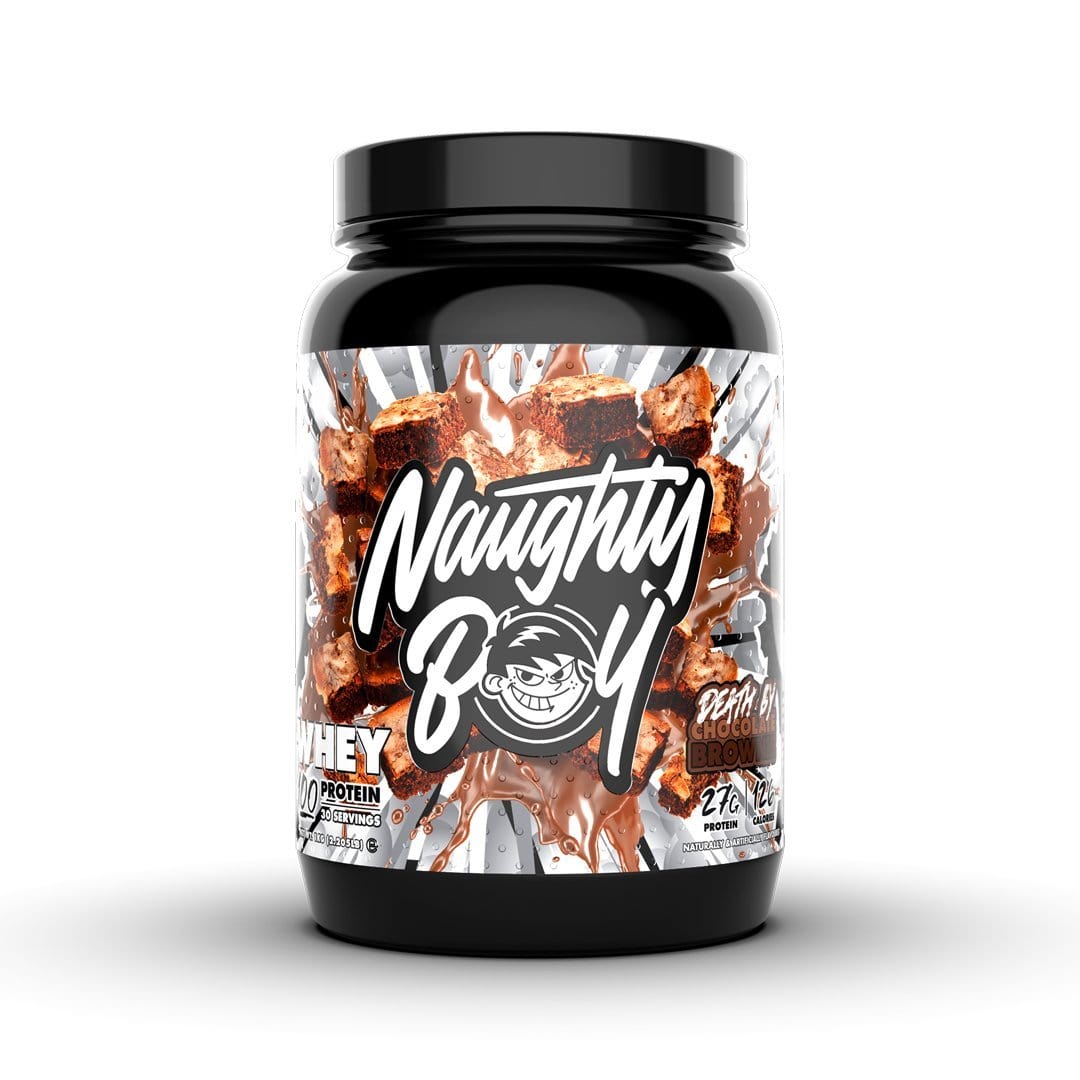 Naughty Boy Lifestyle Whey 100 - Grass Fed Whey Protein Blend 1 kg / Death By Chocolate Brownie Grass Fed Whey Protein Blend