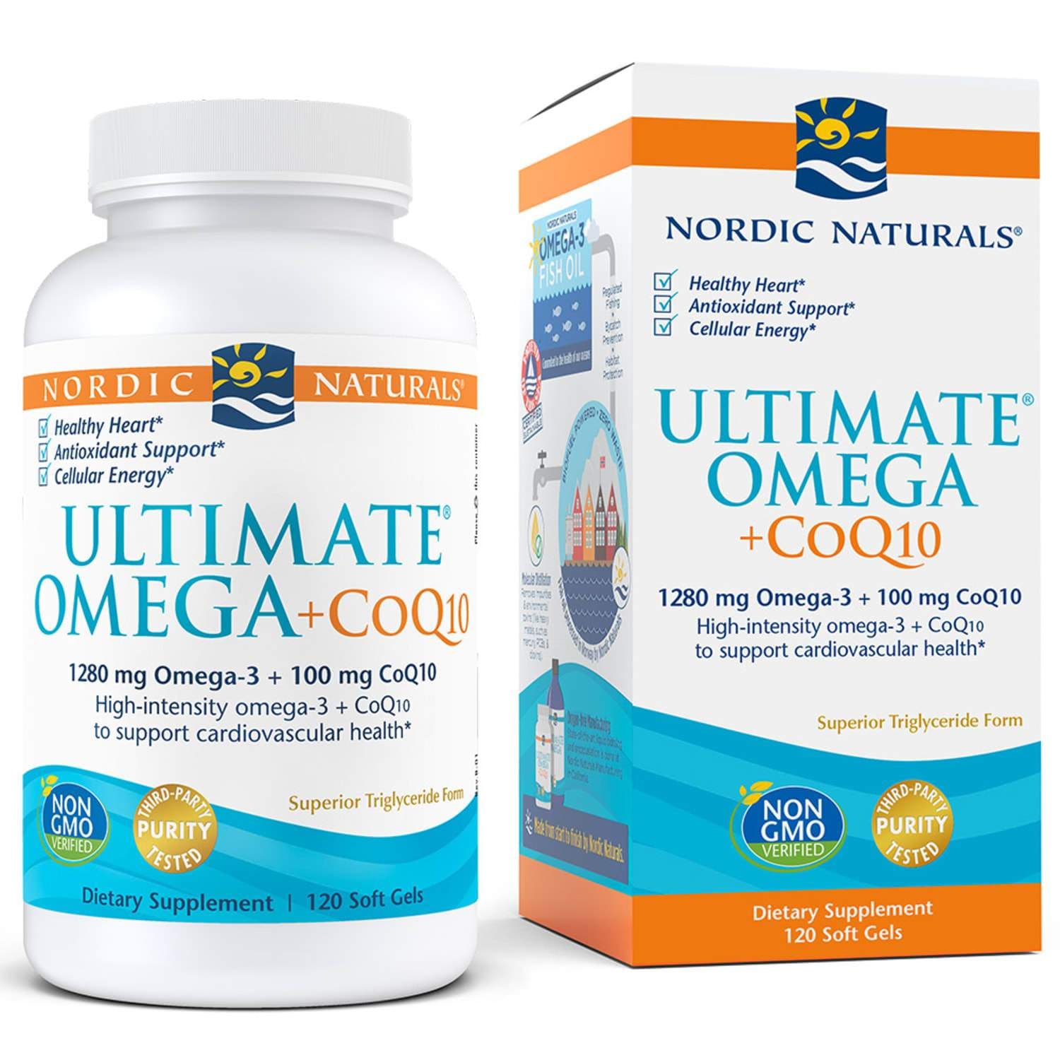 Nordic Naturals Ultimate Omega + CoQ10, 1280mg 120 softgels Omega + CoQ10