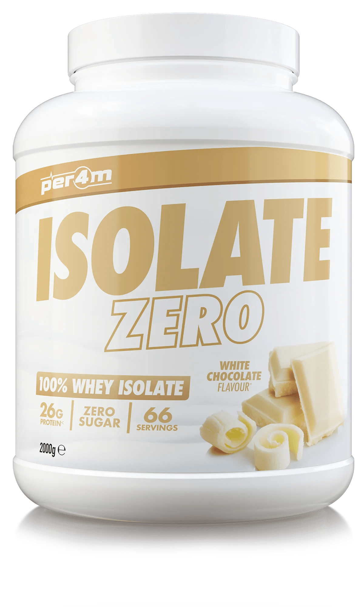 Per4m Per4m Isolate Zero 2kg 2010 grams / White Chocolate Whey Protein Isolate